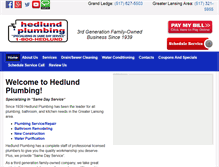 Tablet Screenshot of hedlundplumbing.com